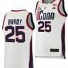 Ice Brady Jersey UConn Huskies College Basketball White Replica #25 2 Ice Brady Jersey UConn Huskies College Basketball White Replica #25