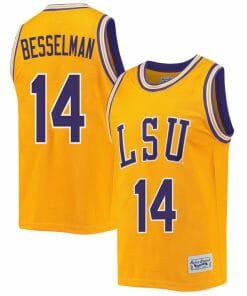 Izzy Besselman Jersey LSU Tigers Basketball 2023 NCAA College Retro Gold #14