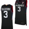 Joey Calcaterra Jersey UConn Huskies College Basketball Limited Black #3 2 Joey Calcaterra Jersey UConn Huskies College Basketball Limited Black #3