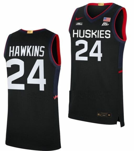 Jordan Hawkins Jersey UConn Huskies College Basketball Limited Black #24
