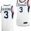 Joey Calcaterra Jersey UConn Huskies College Basketball White Replica #3 5 Joey Calcaterra Jersey UConn Huskies College Basketball White Replica #3