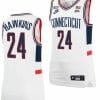 Jordan Hawkins Jersey UConn Huskies College Basketball Alumni White #24