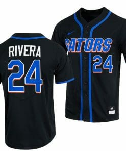 Josh Rivera Jersey Florida Gators Baseball NCAA College Black Full-Button #24