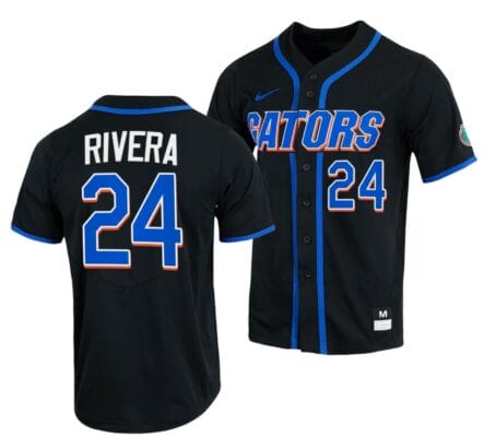 Josh Rivera Jersey Florida Gators Baseball NCAA College Black Full-Button #24