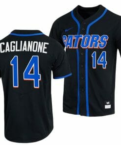 Jac Caglianone Jersey Florida Gators College Baseball Full-Button Black #14