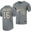 Jack Bulger Jersey Vanderbilt Commodores College Baseball Full-Button Grey #16 2 Jack Bulger Jersey Vanderbilt Commodores College Baseball Full-Button Grey #16