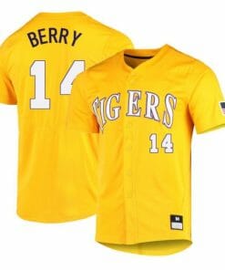 Jacob Berry Jersey LSU Tigers Baseball NCAA College Yellow Alumni #14