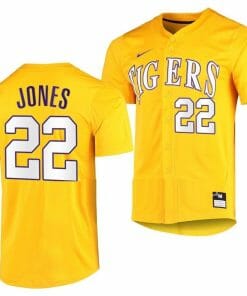 Jared Jones Jersey Lsu Tigers Baseball NCAA College Vapor Untouchable Elite Gold #22