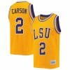 Jasmine Carson Jersey LSU Tigers Basketball 2023 NCAA College Retro Gold #21
