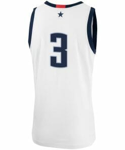 Alternative view of Joey Calcaterra Jersey UConn Huskies College Basketball No Name White #3