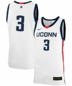Joey Calcaterra Jersey UConn Huskies College Basketball No Name White #3