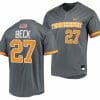 Jordan Beck Jersey Tennessee Volunteers College Baseball Grey #27
