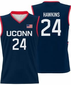 Jordan Hawkins Jersey UConn Huskies College Basketball Navy #24
