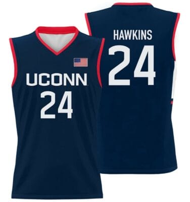 Jordan Hawkins Jersey UConn Huskies College Basketball Navy #24