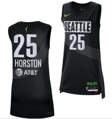 Jordan Horston Jersey Rebel Edition Seattle Storm College Basketball 2023 WNBA Draft Black #25