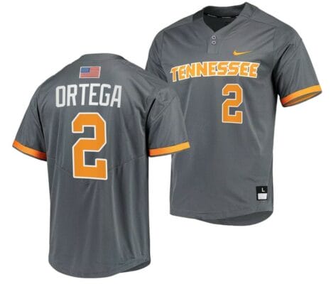 Jorel Ortega Jersey Tennessee Volunteers College Baseball Grey #2