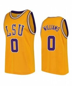 KJ Williams Jersey LSU Tigers Basketball 2023 Draft Prospect NCAA College Gold #01