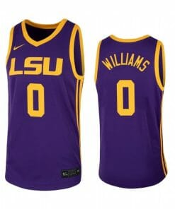 KJ Williams Jersey LSU Tigers Basketball 2023 NCAA College Purple #01