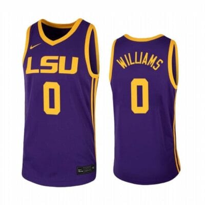 KJ Williams Jersey LSU Tigers Basketball 2023 NCAA College Purple #0 8 KJ Williams Jersey LSU Tigers Basketball 2023 NCAA College Purple #01