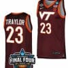 Kayana Traylor Jersey Virginia Tech Hokies College Basketball 2023 NCAA March Madness Final Four Maroon #23