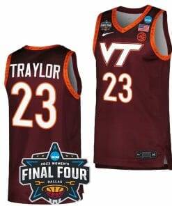Kayana Traylor Jersey Virginia Tech Hokies College Basketball 2023 NCAA March Madness Final Four Maroon #23