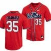 Kevin Graham Jersey Ole Miss Rebels College Baseball Red #35