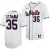 Kevin Graham Jersey Ole Miss Rebels College Baseball White #35