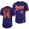 Khalil Greene Jersey Clemson Tigers College Baseball Purple Full-Button #14 3 Khalil Greene Jersey Clemson Tigers College Baseball Purple Full-Button #14