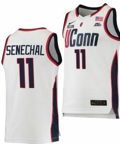Lou Lopez Senechal Jersey UConn Huskies College Basketball White Replica #11