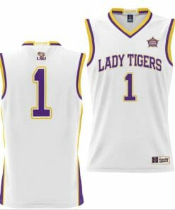 LSU Tigers Basketball Jersey 2023 NCAA National Champions White #1