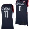 Lou Lopez Senechal Jersey UConn Huskies College Basketball Navy Replica #11