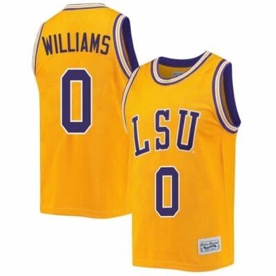 LaDazhia Williams Jersey LSU Tigers Basketball 2023 NCAA College Retro Gold #01