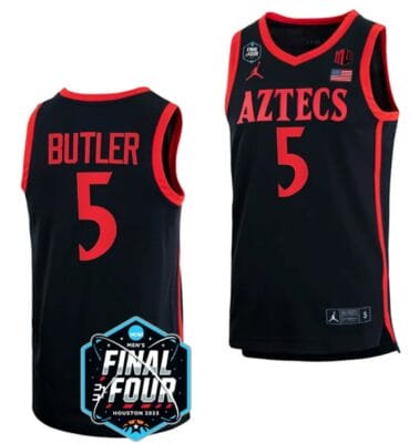 Lamont Butler Jersey San Diego State Aztecs 2023 NCAA National Championship March Madness Black #5 8 Lamont Butler Jersey San Diego State Aztecs 2023 NCAA National Championship March Madness Black #5
