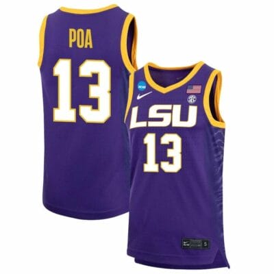 Last Tear Poa Jersey LSU Tigers Basketball 2023 NCAA College Purple #131