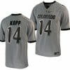 Maddox Kopp Jersey Colorado Buffaloes College Football Untouchable Game Grey #14 7 Maddox Kopp Jersey Colorado Buffaloes College Football Untouchable Game Grey #14