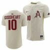 Matt Goodheart Jersey Arkansas Razorbacks College Baseball Full-Button Natural #10