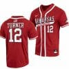 Michael Turnerr Jersey Arkansas Razorbacks College Baseball Throwback Cardinal #12