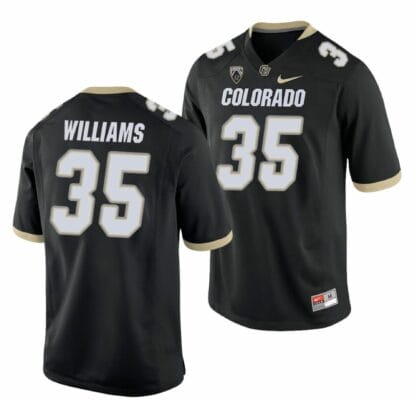 Mister Williams Jersey Colorado Buffaloes College Football Game Black #35