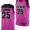 Monika Czinano Jersey Iowa Hawkeyes College Basketball Pink #25 4 Monika Czinano Jersey Iowa Hawkeyes College Basketball Pink #25