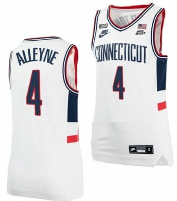 Nahiem Alleyne Jersey UConn Huskies College Basketball Alumni White #4