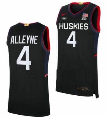 Nahiem Alleyne Jersey UConn Huskies College Basketball Limited Black #4