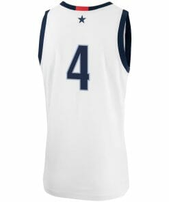 Alternative view of Nahiem Alleyne Jersey UConn Huskies College Basketball No Name White #4