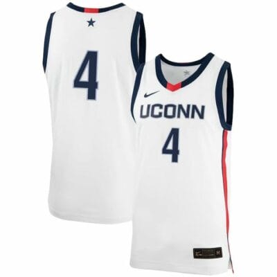 Nahiem Alleyne Jersey UConn Huskies College Basketball No Name White #4