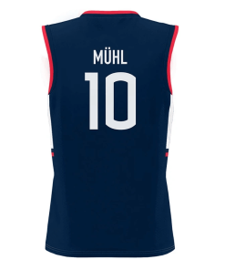 Alternative view of Nika Mühl Jersey UConn Huskies College Basketball Navy #10