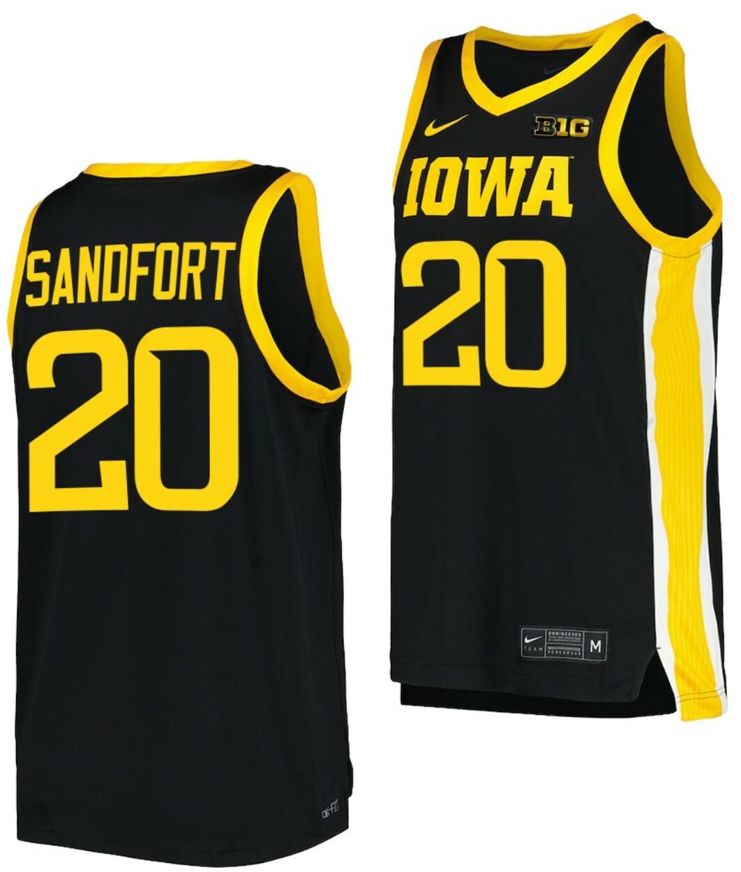 Payton Sandfort Jersey Iowa Hawkeyes College Basketball Replica Black #20 1 Payton Sandfort Jersey Iowa Hawkeyes College Basketball Replica Black #20