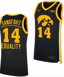 Pryce Sandfort Jersey Iowa Hawkeyes College Basketball Swingman Black