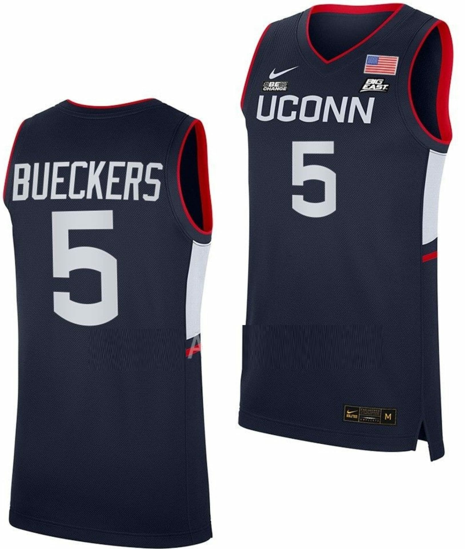 Paige Bueckers Jersey UConn Huskies College Basketball Navy Replica #5 1 Paige Bueckers Jersey UConn Huskies College Basketball Navy Replica #5