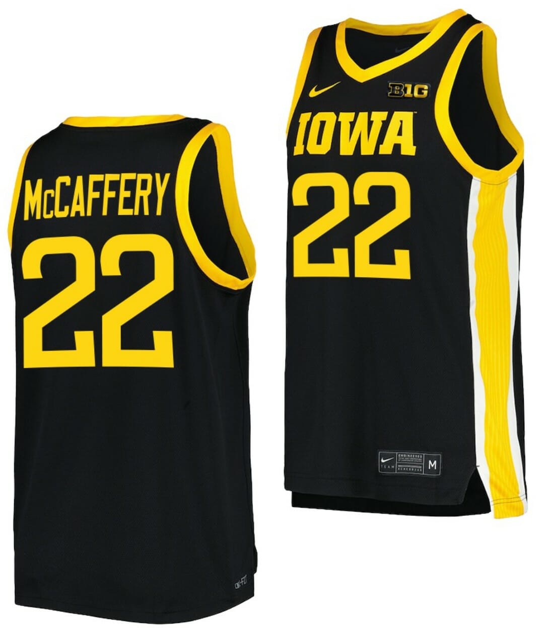 Patrick McCaffery Jersey Iowa Hawkeyes College Basketball Black #22 1 Patrick McCaffery Jersey Iowa Hawkeyes College Basketball Black #22