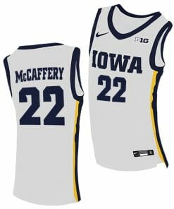Patrick McCaffery Jersey Iowa Hawkeyes College Basketball White #22