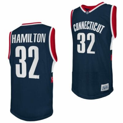 Richard Hamilton Jersey UConn Huskies College Basketball Navy Retro #32